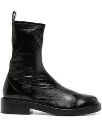 Courreges - Logo-Patch Cracked Boots - Lyst