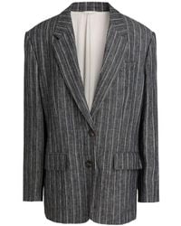 Brunello Cucinelli - Lapel Long-Sleeved Suit Jacket - Lyst
