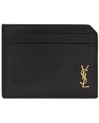 Saint Laurent - Tiny Cassandre Open Card Case - Lyst