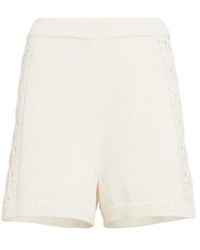 Loulou de Saison - Andel Embroidered Knit Shorts - Lyst