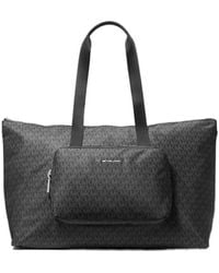 Michael Kors - Michael Tanner Large Printed Signature Logo Reversible Packable Tote Bag - Lyst
