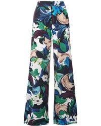 Mary Katrantzou - Printed Stretch-Jersey Wide-Leg Pants - Lyst