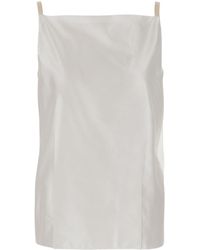 Carven - Satin Vest Top - Lyst