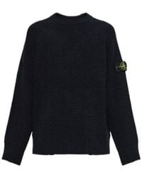 Stone Island - Logo Patch Crewneck Jumper - Lyst