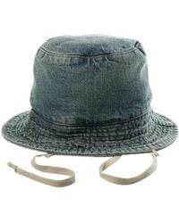 Rick Owens - Drawstring Denim Bucket Hat - Lyst