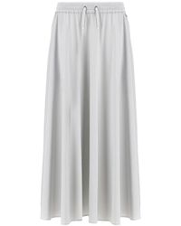 Herno - Drawstring Flared Midi Skirt - Lyst