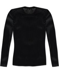 Helmut Lang - Spaced Sheer Crewneck Top - Lyst