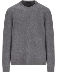 Prada - Crew Neck Long-Sleeved Knitwear - Lyst