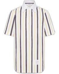 Thom Browne - Repp Striped Short-Sleeve Shirt - Lyst