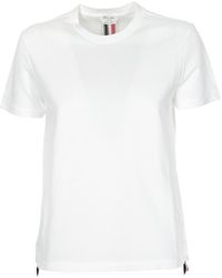Thom Browne - Rwb Stripe Asymmetric Hem T-Shirt - Lyst