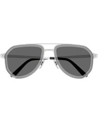 Cartier - Pilot Metal Sunglasses - Lyst