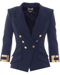 Elisabetta Franchi - Double-Breasted Blazer - Lyst