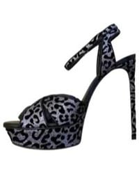 Saint Laurent - Logo High-Heeled Sandals - Lyst