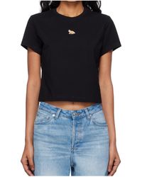 Maison Kitsuné - Maison Kitsuné Fox Baby Cropped T-Shirt - Lyst