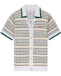 CASABLANCA - Tuck Stitch Short Sleeve Shirt - Lyst