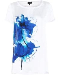 Armani Jeans - Printed T-Shirt With Round Neck - Lyst
