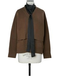 Sacai - Cut-Out Detailed Layered Cardigan - Lyst