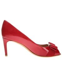 Ferragamo - Logo High Heels - Lyst