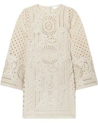 Zimmermann - Indra Broderie Anglaise Cotton Mini Dress - Lyst