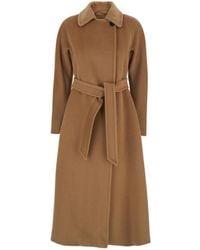 Max Mara - Coat Wool With Spread Collar - Lyst