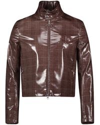 Courreges - Courrèges Prince Of Wales Biker Jacket - Lyst