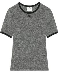 Courreges - Heather Contrast-Trim T-Shirt - Lyst