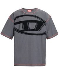 DIESEL - Cotton T-Shirt, Simple Design - Lyst