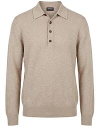 ZEGNA - Long-Sleeve Polo Shirt - Lyst