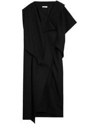 The Row - Draped Asymmetrical Midi Dress - Lyst