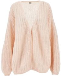 TOTEME - Totême V-Neck Puffed Cardigan - Lyst