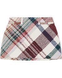 Missoni - Checked Tweed Mini Skirt - Lyst