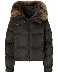 Pinko - Diagonal Padded Hooded Jacket - Lyst