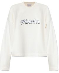 Moncler - Logo Printed Crewneck Sweatshirt - Lyst