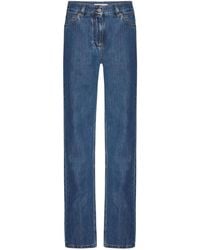 Valentino - Mid-Rise Straight Leg Jeans - Lyst