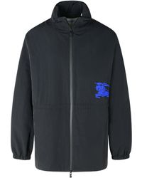 Burberry - Ekd Motif Drawstring Waist Zipped Jacket - Lyst