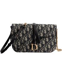 Dior - Saddle Gallop Pouch With Chain - Lyst