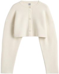 TOTEME - Totême Crewneck Cropped Cardigan - Lyst