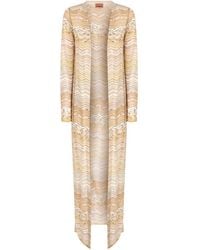 Missoni - Long Chevron Knit Cardigan - Lyst