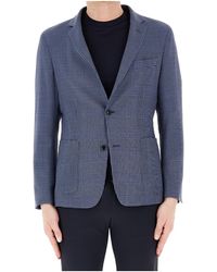 BOSS - Prince-Of-Wales-Check Blazer - Lyst