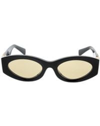 Miu Miu - Eyewear Oval Frame Full Rim Sunglasses - Lyst
