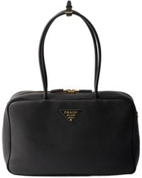 Prada - Zip-Up Top Handle Bag - Lyst