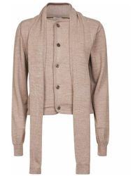 Lemaire - Scarf Detailed Buttoned Knitted Cardigan - Lyst