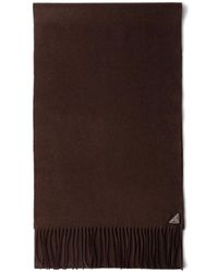 Prada - Triangle-Logo Fringed Scarf - Lyst