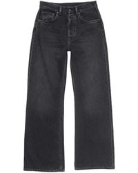 Acne Studios - Logo Patch Wide-Leg Jeans - Lyst