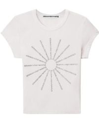 Alexander Wang - Pinwheel Crystal-Embellished T-Shirt - Lyst