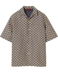 Gucci - Gg Linen Blend Canvas Shirt - Lyst