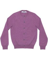 COMME DES GARÇONS PLAY - Round-Neck Emblem Cardigan - Lyst