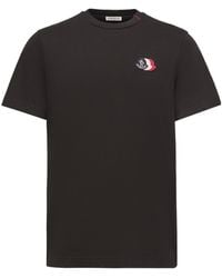 Moncler - Logo Patch Crewneck T-Shirt - Lyst