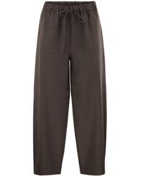 Antonelli - Drawstring Wide-Leg Pants - Lyst