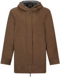 Herno - Zip-Up Hooded Coat - Lyst